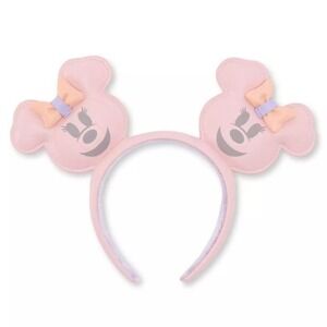 Disney Parks 2026 Halloween Minnie Mouse Pink Pastel Pumpkin Ears Headband NWT